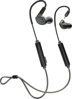 MEE audio M6 PRO Musicians' In-Ear Monitors Wired   Wireless Combo Pack: Includes Stereo Audio Cable and Bluetooth Audio Adapter (Black) (CMB-M6PROBT-BK)