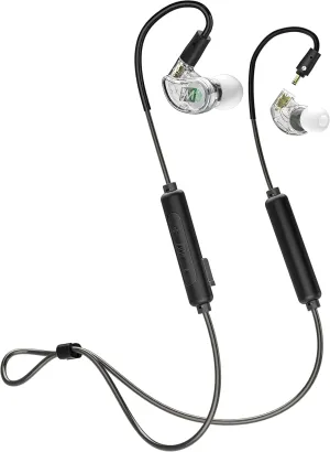MEE audio M6 PRO Musicians' In-Ear Monitors Wired   Wireless Combo Pack: Includes Stereo Audio Cable and Bluetooth Audio Adapter (Clear) (CMB-M6PROBT-CL)