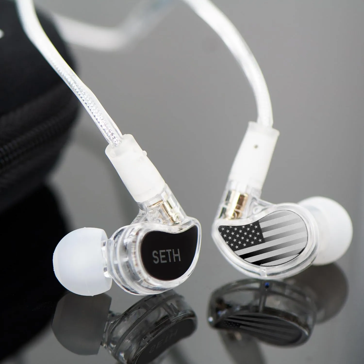 MEE audio Personalized M6 PRO in Ear Monitor Headphones for Musicians w/Engraved Metal Faceplates: Choose an Artwork and/or Add Custom Text, Noise Isolating Professional Earbuds w/Replaceable Cables
