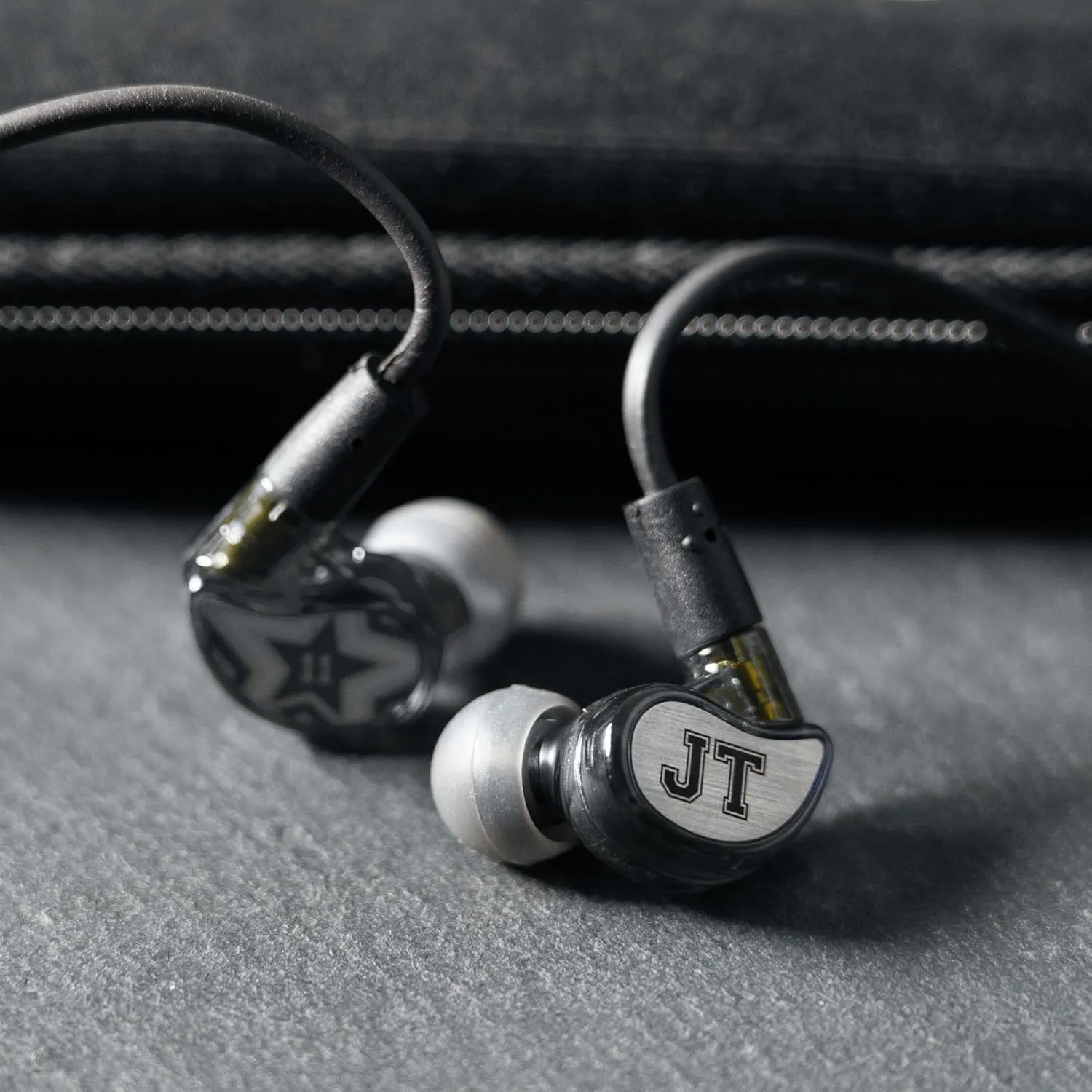 MEE audio Personalized M6 PRO in Ear Monitor Headphones for Musicians w/Engraved Metal Faceplates: Choose an Artwork and/or Add Custom Text, Noise Isolating Professional Earbuds w/Replaceable Cables