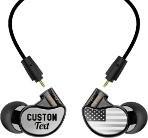 MEE audio Personalized M6 PRO in Ear Monitor Headphones for Musicians w/Engraved Metal Faceplates: Choose an Artwork and/or Add Custom Text, Noise Isolating Professional Earbuds w/Replaceable Cables