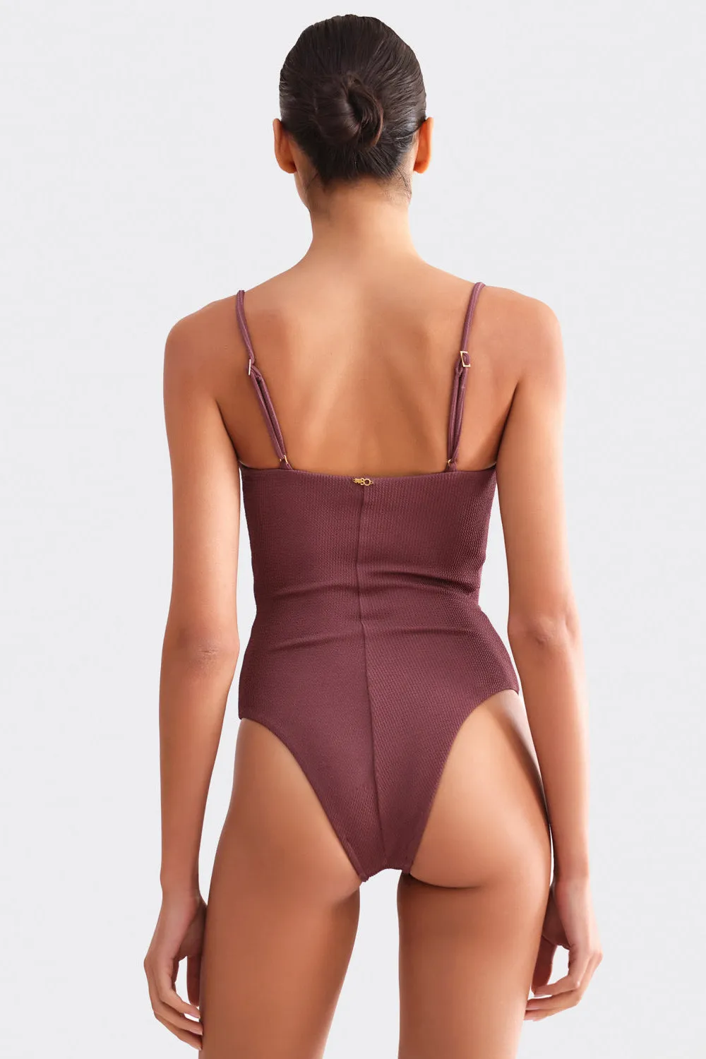 MERIAN KNIT EMBROIDERD SWIMSUIT