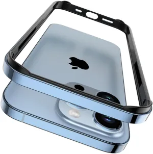 Metal Bumper Case for iPhone 16 Pro Max 15 14 Plus 13 12 11 15Pro 14Pro 16Pro 16Plus Phone Frame Cover Accessories,Sky Blue,for iPhone 13