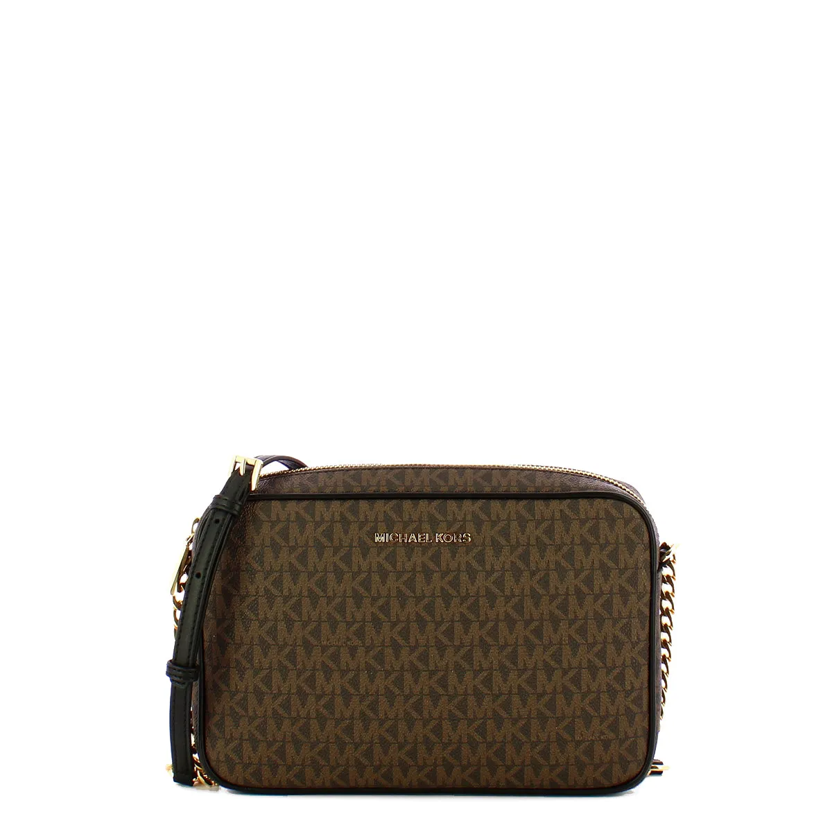 Michael Kors - Jet Set Brown Black logoed Camera Bag - 32F1GJ6C7B - BROWN/BLK
