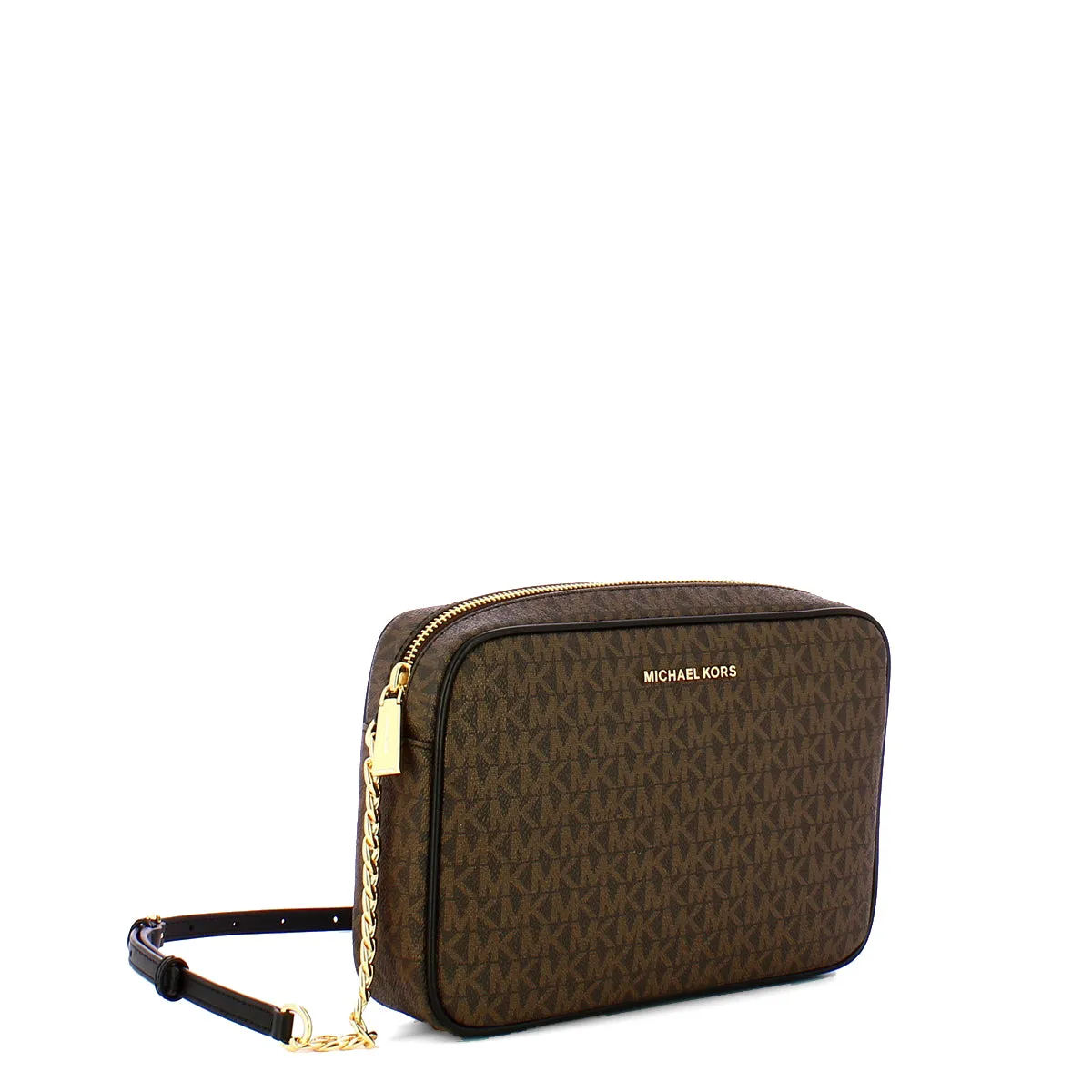 Michael Kors - Jet Set Brown Black logoed Camera Bag - 32F1GJ6C7B - BROWN/BLK