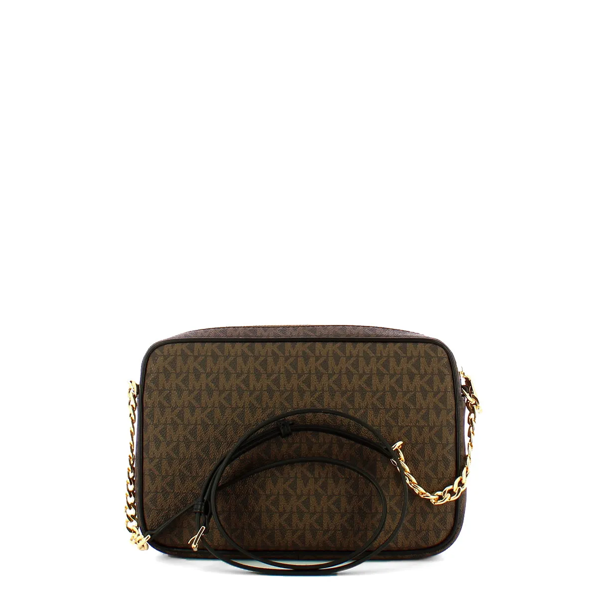 Michael Kors - Jet Set Brown Black logoed Camera Bag - 32F1GJ6C7B - BROWN/BLK