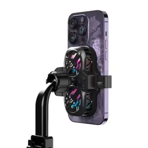 Mobile Phone Cooler Strong Cooler for iPhone 11 12 13 14 Series Compatible, Mobile Phone Cooling Fan Portable Mobile Phone Radiator Cooling Fan, Game Semiconductor Cooling for All Phones(No Stand)
