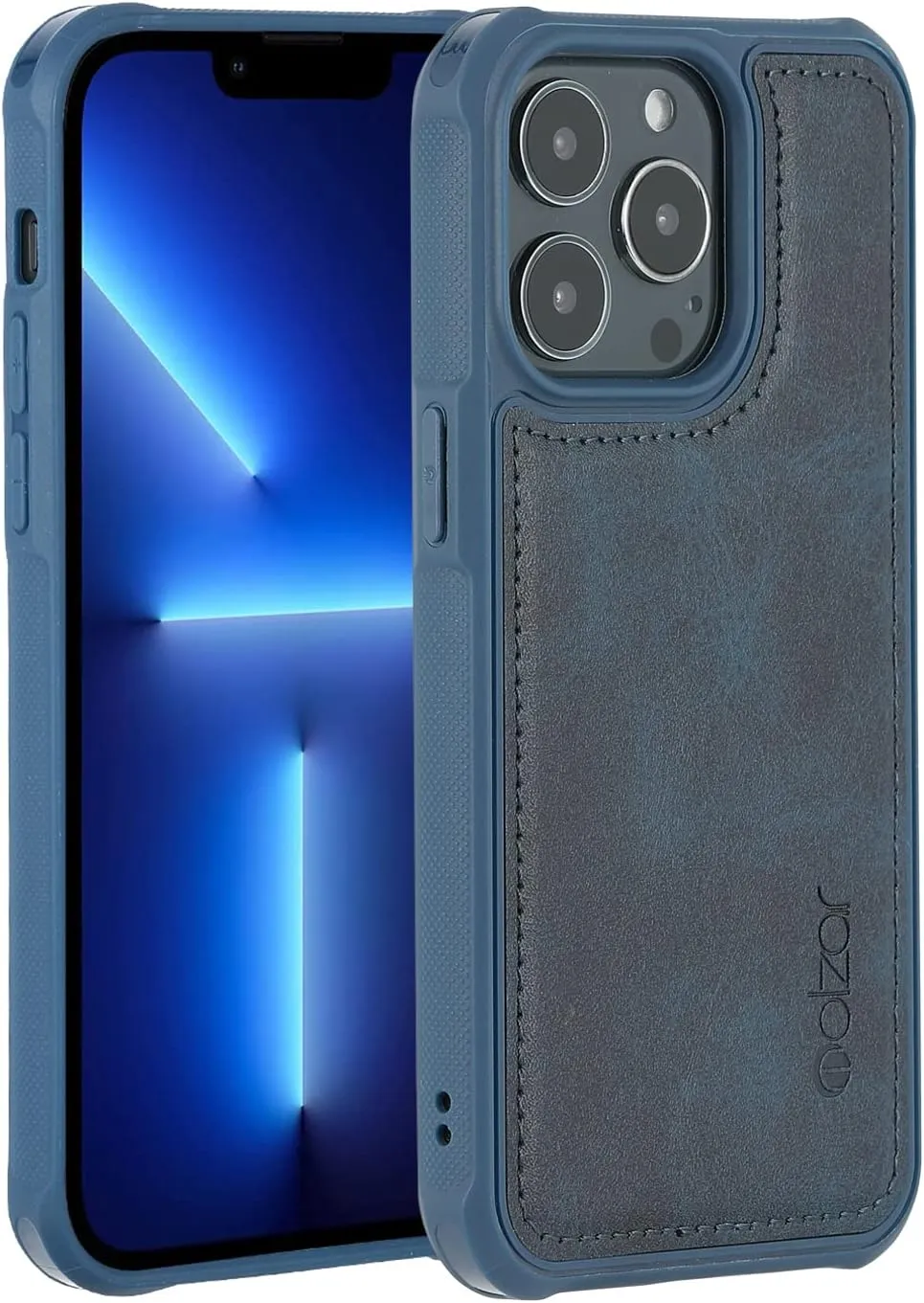 molzar MAG Series for iPhone 13 Pro Case, Built-in Metal Plate for Magnetic Mount, Works with Qi-Certified Chargers, Compatible with iPhone 13 Pro, Blue