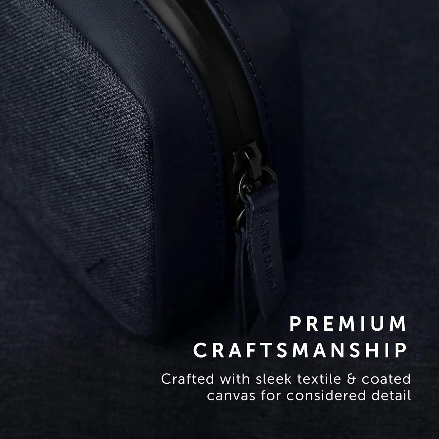 Native Union Stow Organizer  Premium Travel Tech Kit Crafted with Durable Canvas  Keep Essentials Organized with Flexible Storage & Quick-Access Pocket for Cables, Chargers, SIM Card & More (Indigo)