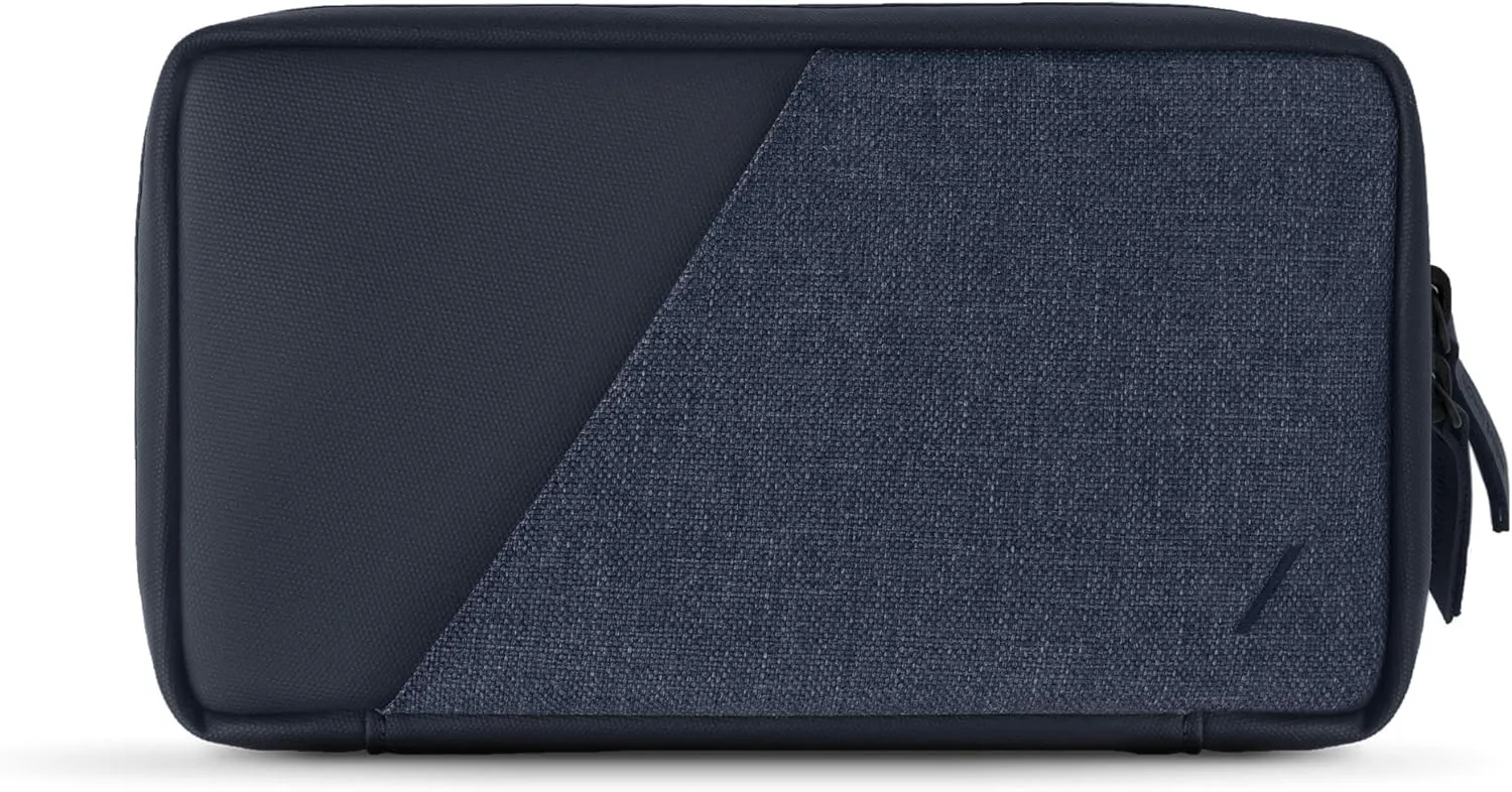 Native Union Stow Organizer  Premium Travel Tech Kit Crafted with Durable Canvas  Keep Essentials Organized with Flexible Storage & Quick-Access Pocket for Cables, Chargers, SIM Card & More (Indigo)