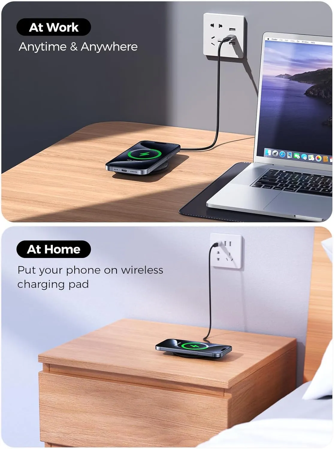 NewQ Wireless Charger, 15W Max Wireless Charging Pad for iPhone 15 14 13 12 11 X 8 Mini/SE/Pro/Max/Plus, Samsung Galaxy S23/S22/S21/S20/S10/S9/S8/S7/Note20/10/9/8, Air Pods/Pro/Galaxy Buds/ , 1 Pack