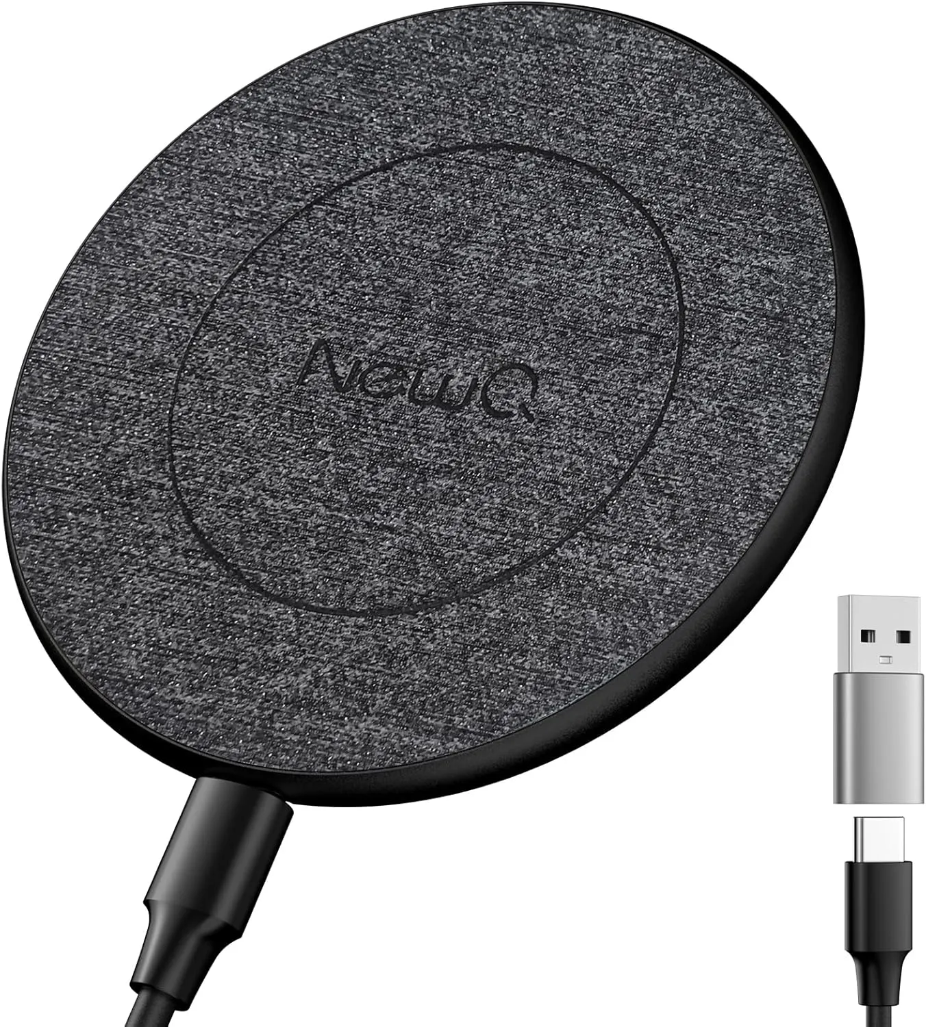 NewQ Wireless Charger, 15W Max Wireless Charging Pad for iPhone 15 14 13 12 11 X 8 Mini/SE/Pro/Max/Plus, Samsung Galaxy S23/S22/S21/S20/S10/S9/S8/S7/Note20/10/9/8, Air Pods/Pro/Galaxy Buds/ , 1 Pack