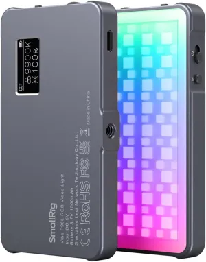 P96L RGB Video Light by SmallRig, Portable Metal LED Camera Light, 2500-8000K, 21 Effects, CRI 96 , OLED Display, Photo and Video Lighting, Long Battery Life, Fits Phone and Camera