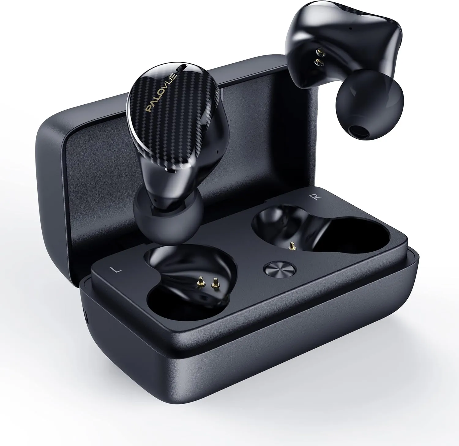 PALOVUE Wireless Earbuds Bluetooth Headphones, Wireless Earphones CVC8.0 Noise Cancelling Earbuds with Touch Control and 4 Mic for Clearer Call, Deep Bass Stereo in-Ear Headphones Qualcomm CSR Chip