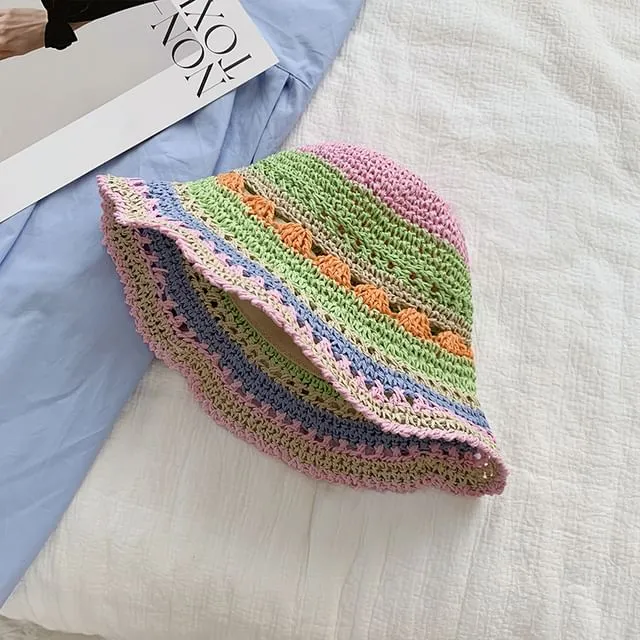 Patterned Straw Hat