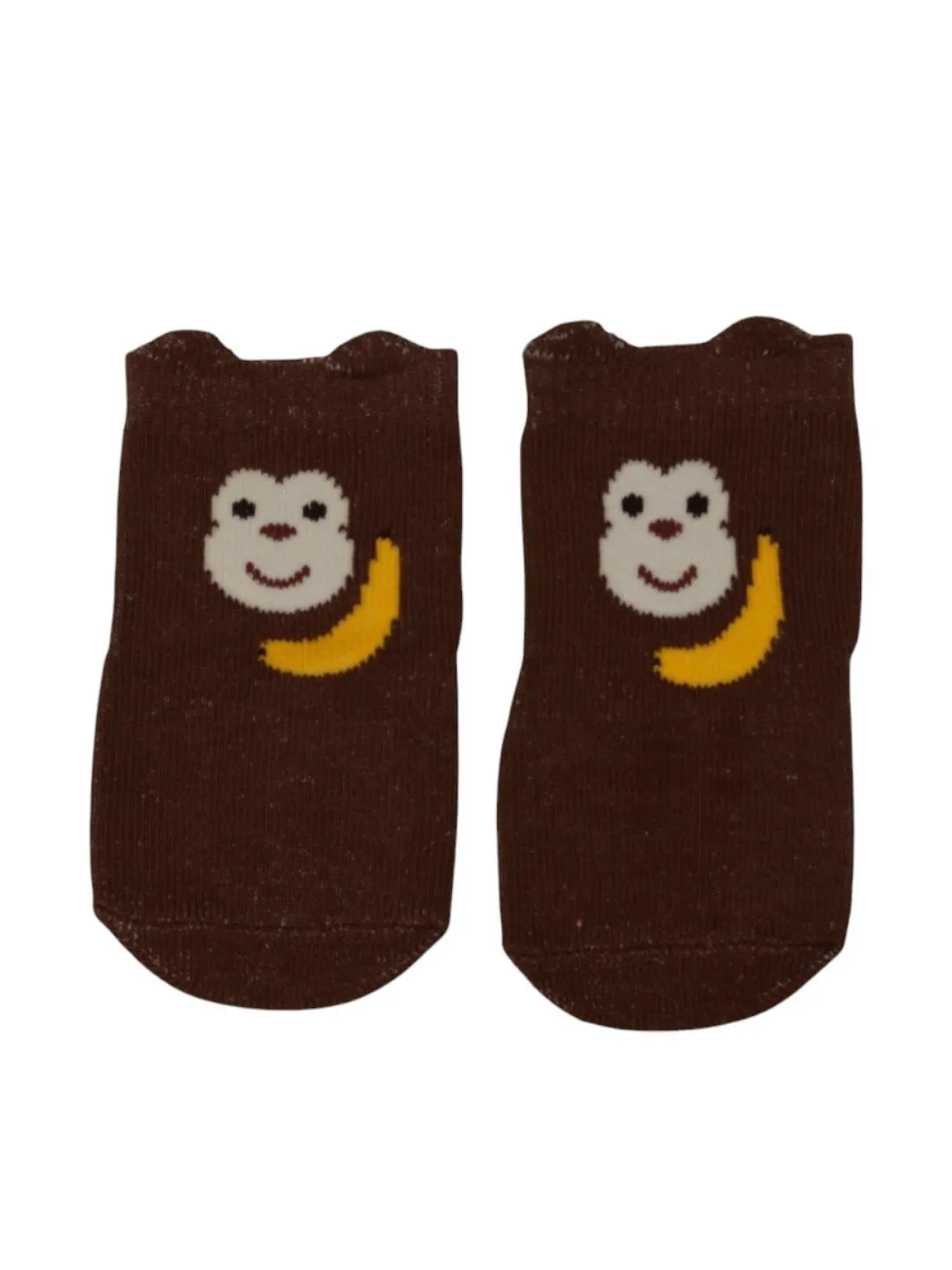 Playful Monkey and Tiger Combo  Socks for Boys- Orange & Brown
