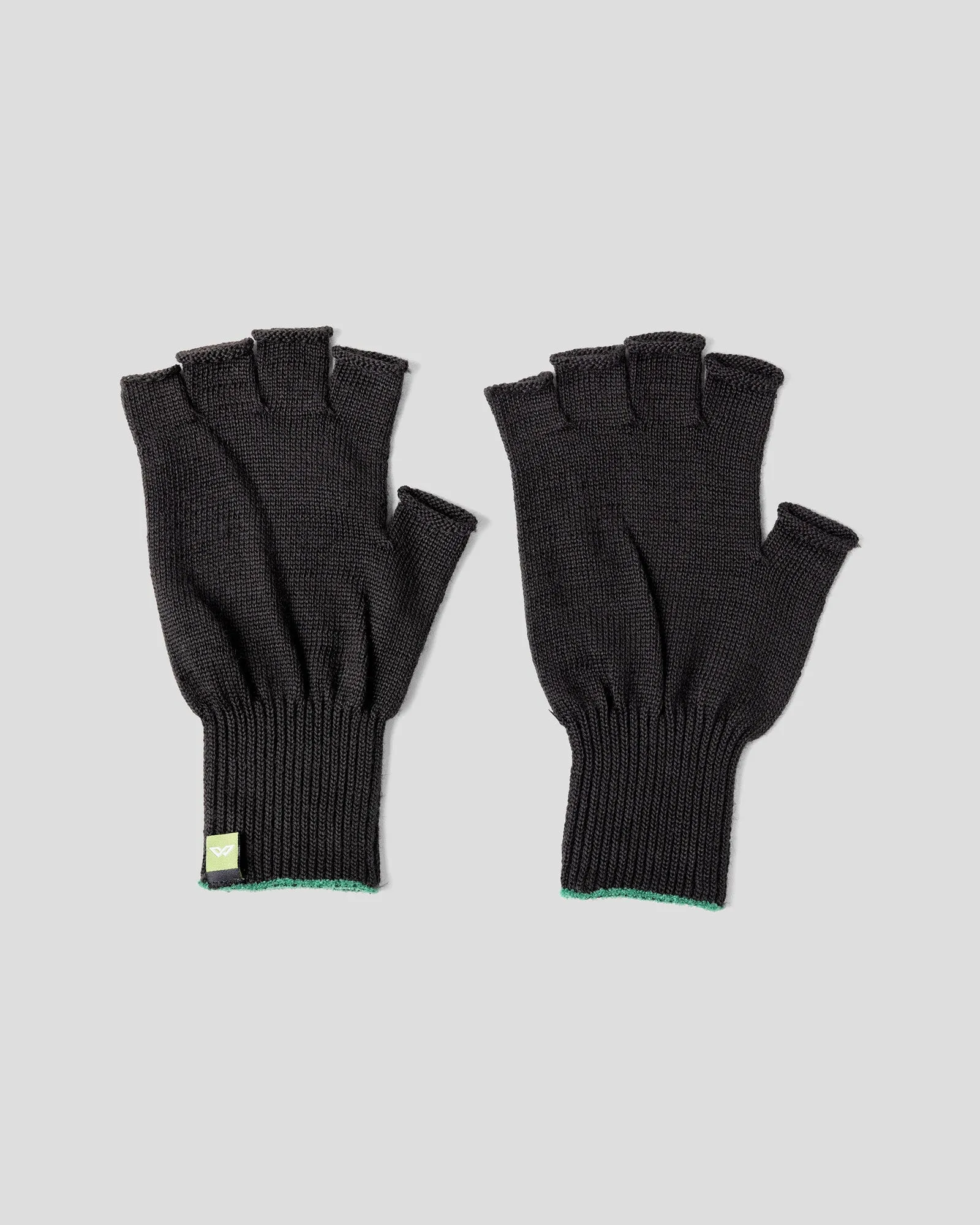 Polypro Fingerless Gloves - Black/Black