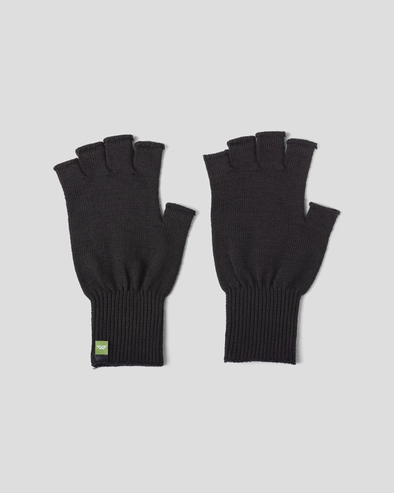 Polypro Fingerless Gloves - Black/Black