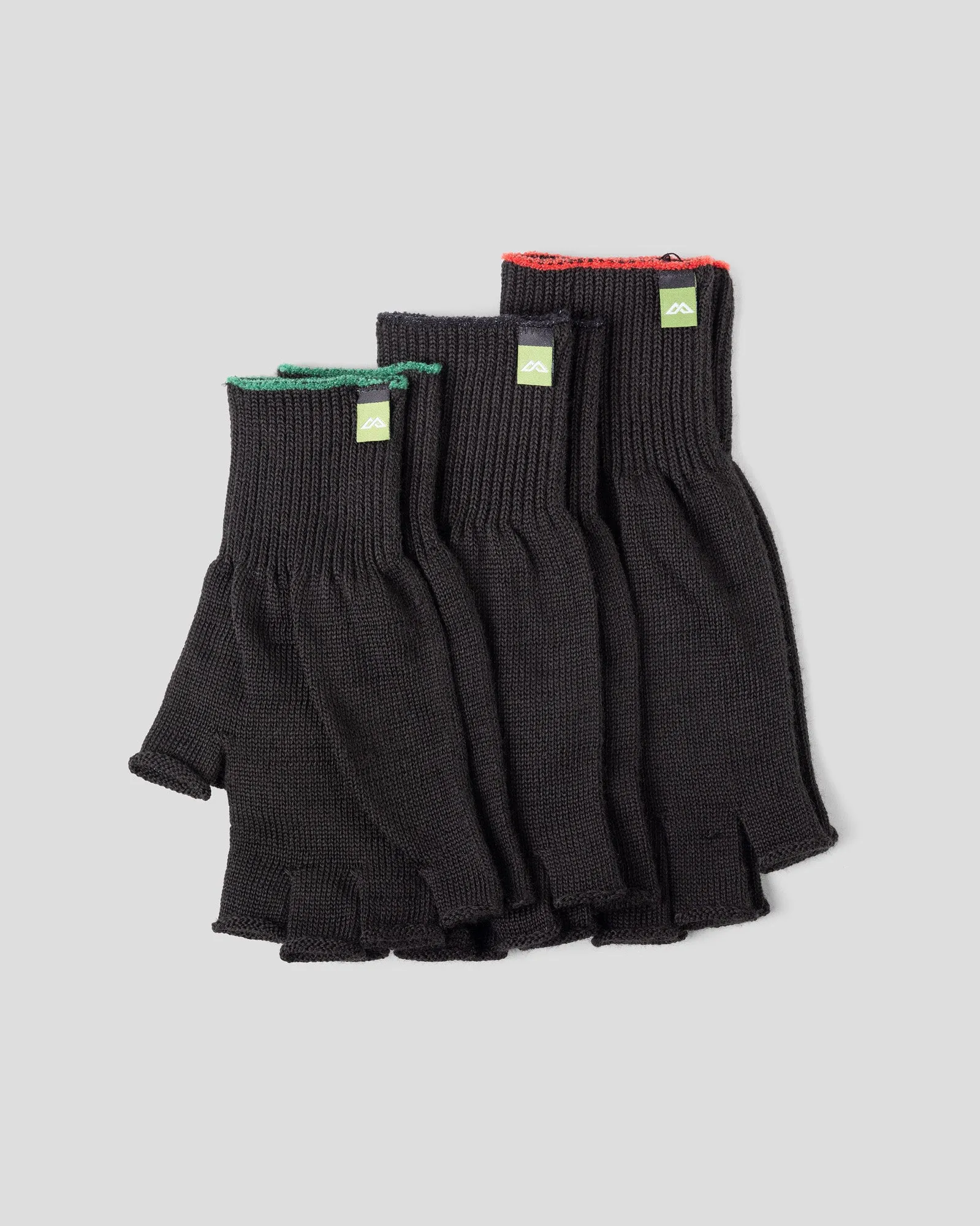 Polypro Fingerless Gloves - Black/Black