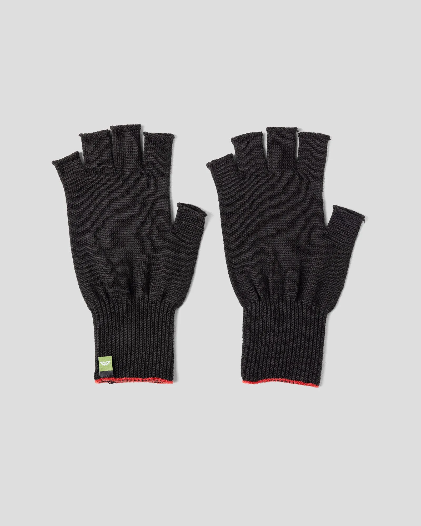 Polypro Fingerless Gloves - Black/Black