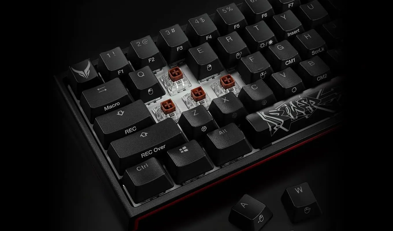 PowerColor USB-C x Ducky One 2 SF RGB Mechanical Keyboard with Kailh Brown Switches