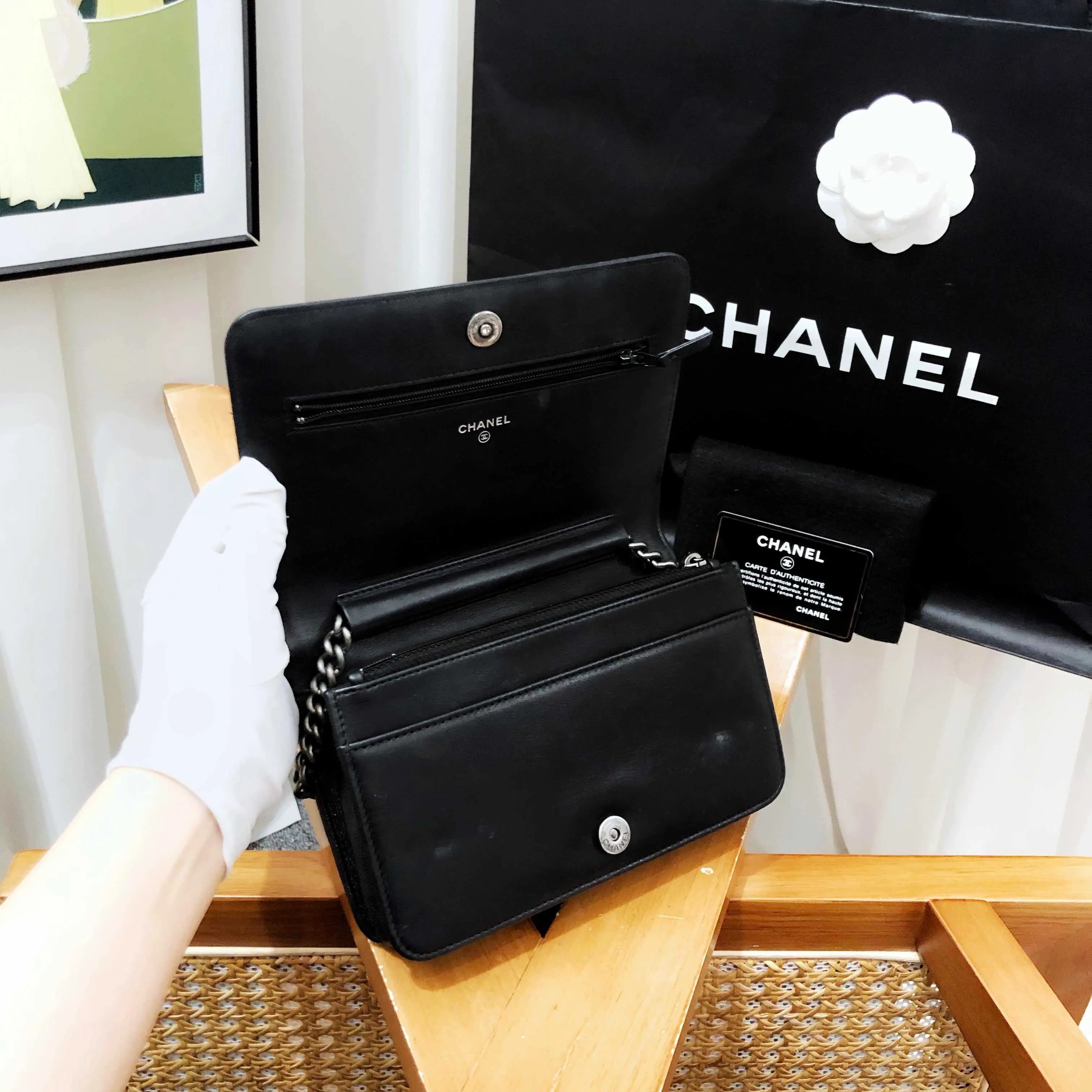 Preloved Chanel Le Boy WOC Black Crossbody Bag