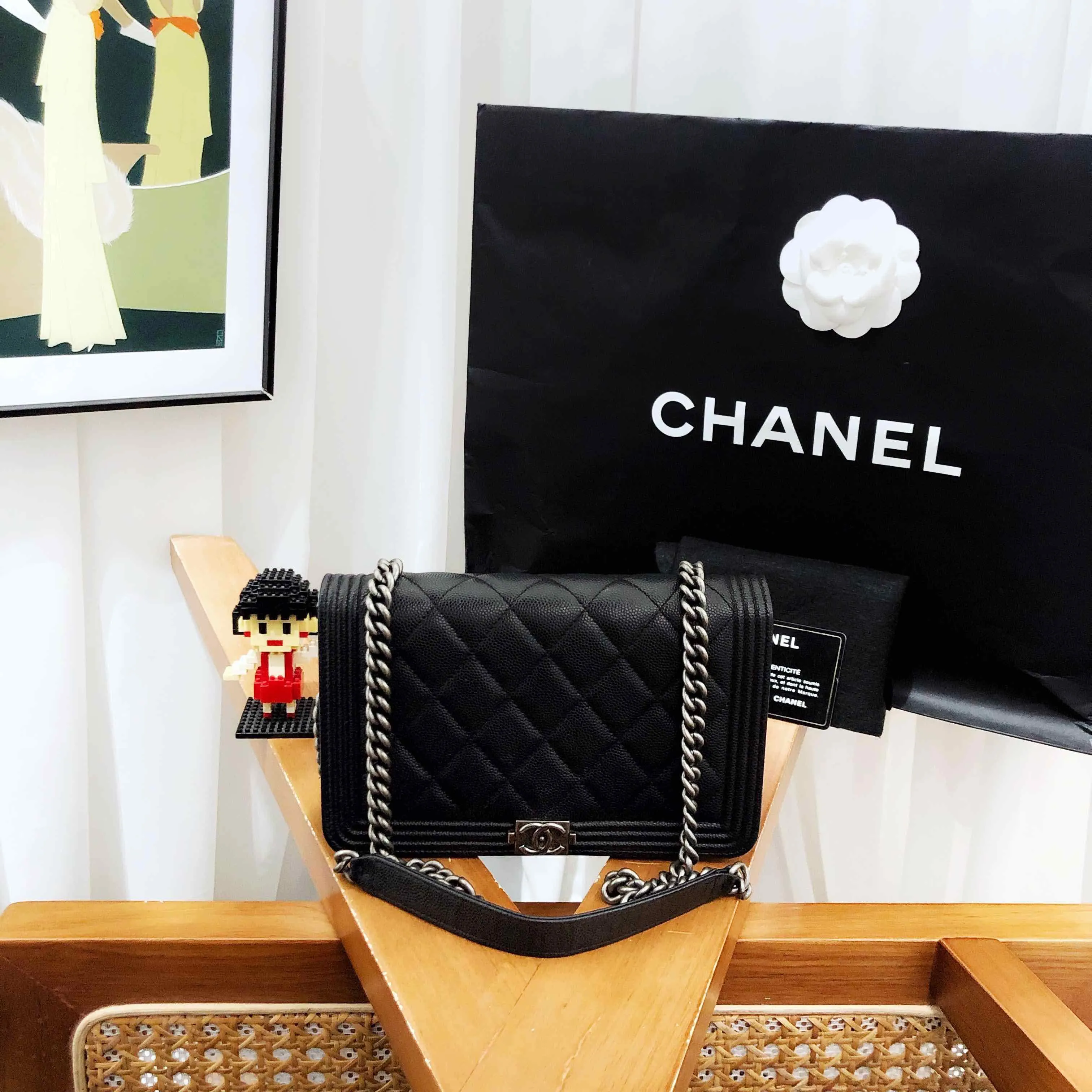Preloved Chanel Le Boy WOC Black Crossbody Bag