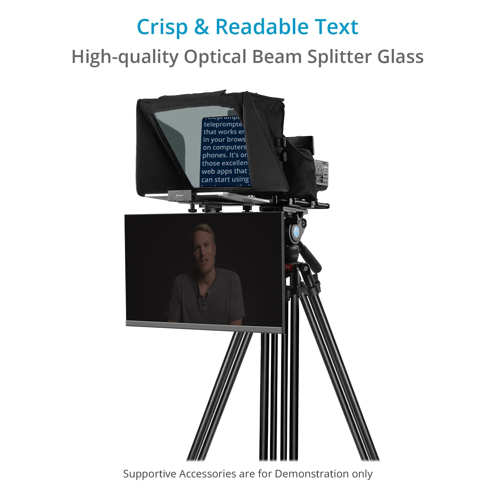 Proaim Ultra Modular Teleprompter | Fits 12 LCD Monitors / Tabs