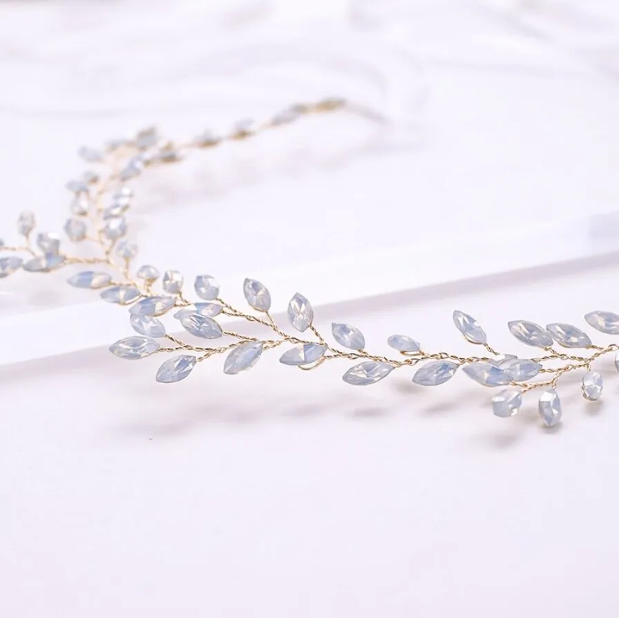 "Lois" - Opal Bridal Headband / Vine - Available in Gold and Silver