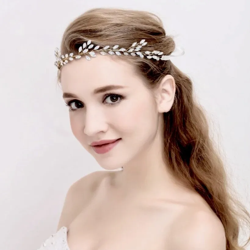 "Lois" - Opal Bridal Headband / Vine - Available in Gold and Silver