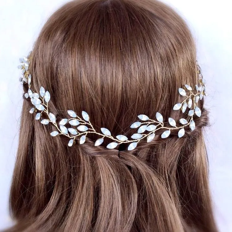 "Lois" - Opal Bridal Headband / Vine - Available in Gold and Silver