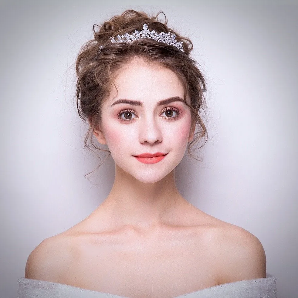 "Theresa" - Wedding Cubic Zirconia Tiara