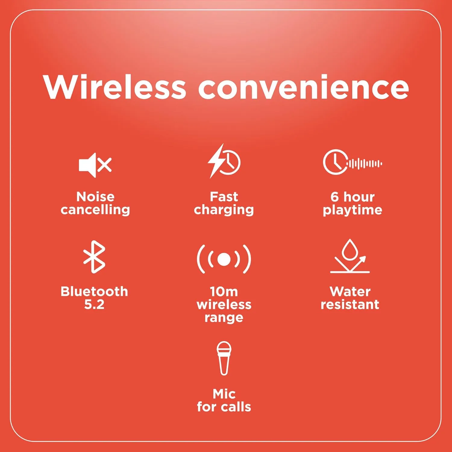 RadioShack Wireless Earbuds, Active Noise Cancelling Earbuds, IPX5 Water Resistant Bluetooth Earbuds with 400MAH Battery
