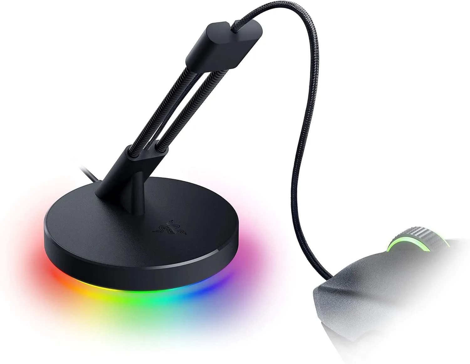 Razer Gaming Mouse Bungee V3 Chroma: Drag-Free Wired Mouse Support - for Esports-Level Performance - Weighted Base - Anti-Slip Feet - Classic Black