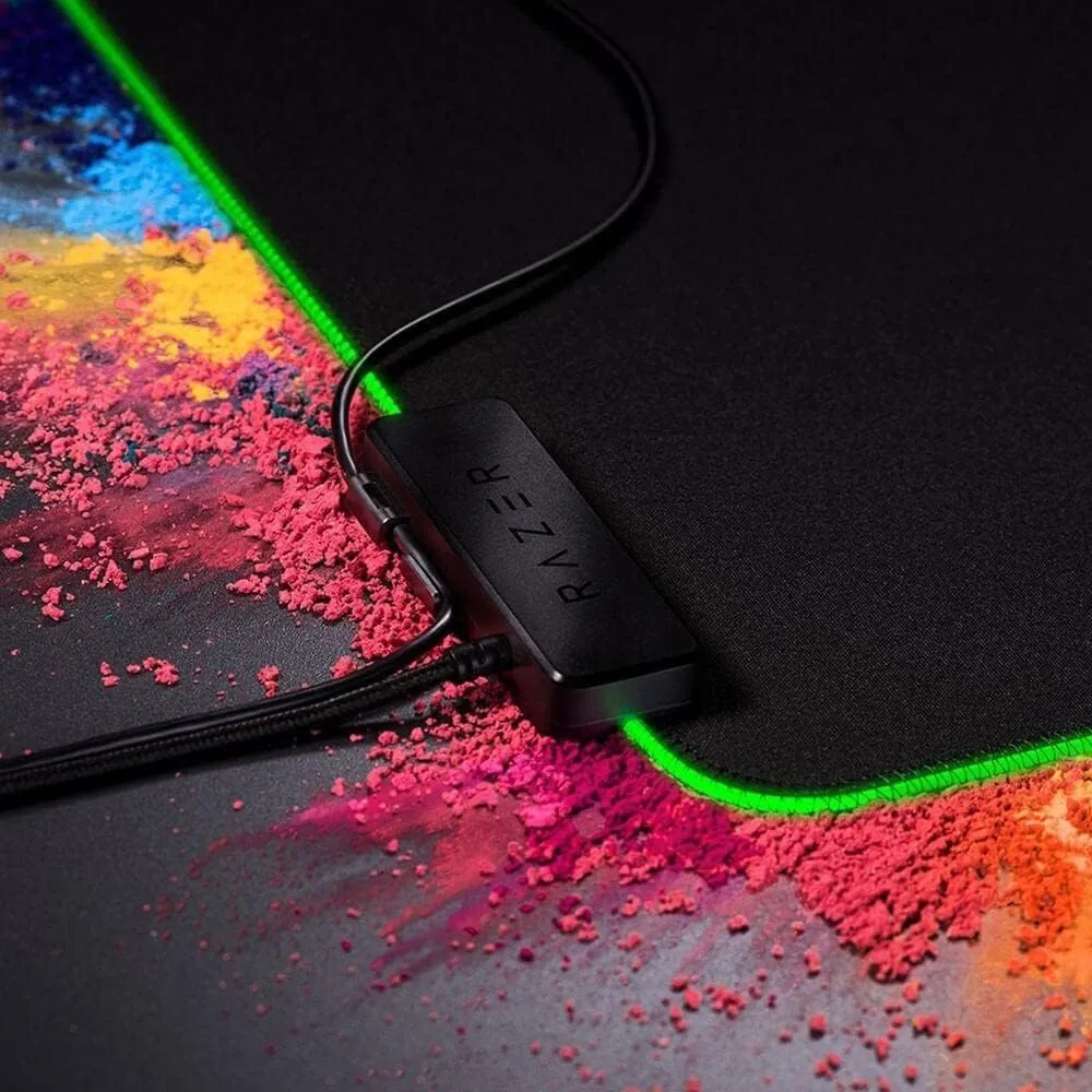 Razer Goliathus Chroma Gaming Mousepad: Customizable Chroma RGB Lighting - Soft, Cloth Material - Balanced Control & Speed - Non-Slip Rubber Base - Classic Black
