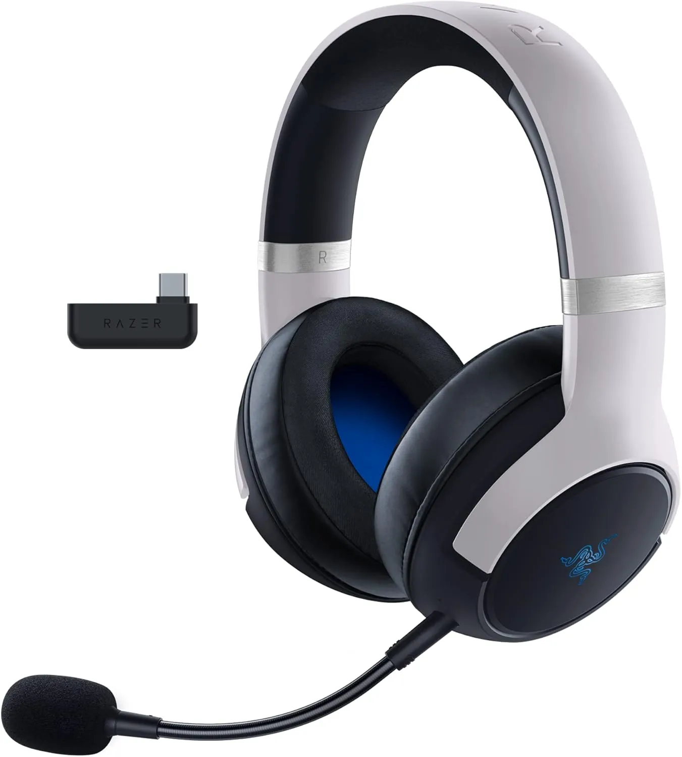 Razer Kaira Pro Dual Wireless Gaming Headset w/Haptics for PlayStation 5 / PS5, PC, Mobile, PS4: HyperSense - Triforce 50mm Drivers - Detachable Mic - 2.4GHz and Bluetooth w/SmartSwitch - RGB Chroma