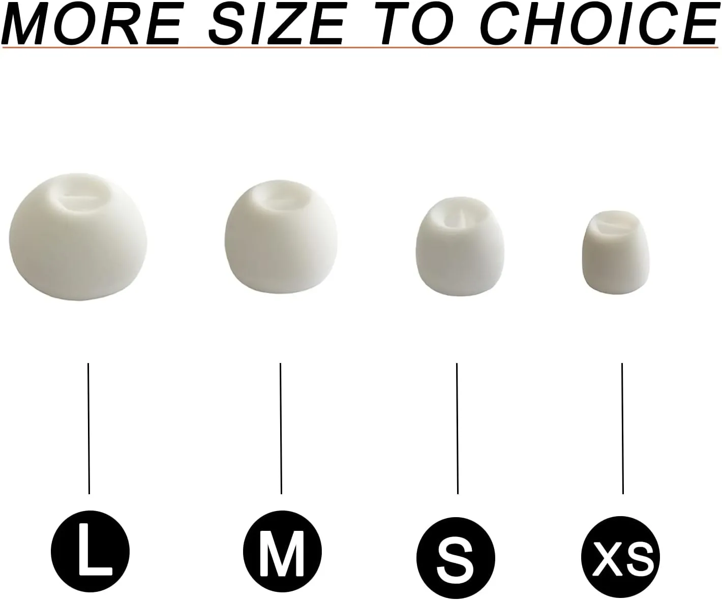 Replacement Ear Tips for Sennheiser Earbuds Tips Replacement Silicone for Sennheiser Momentum IE CX IE300 Extra Small Earbuds Tips, White
