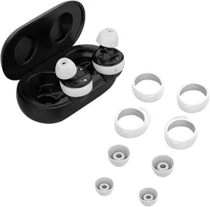 Replacement Silicone Earbud Tips Compatible with Samsung Galaxy Buds SM-R170, Soft in-Ear Eartips Covers for Headphones, Precise Fit, Travel and Daily Use, 4 Pairs (White)