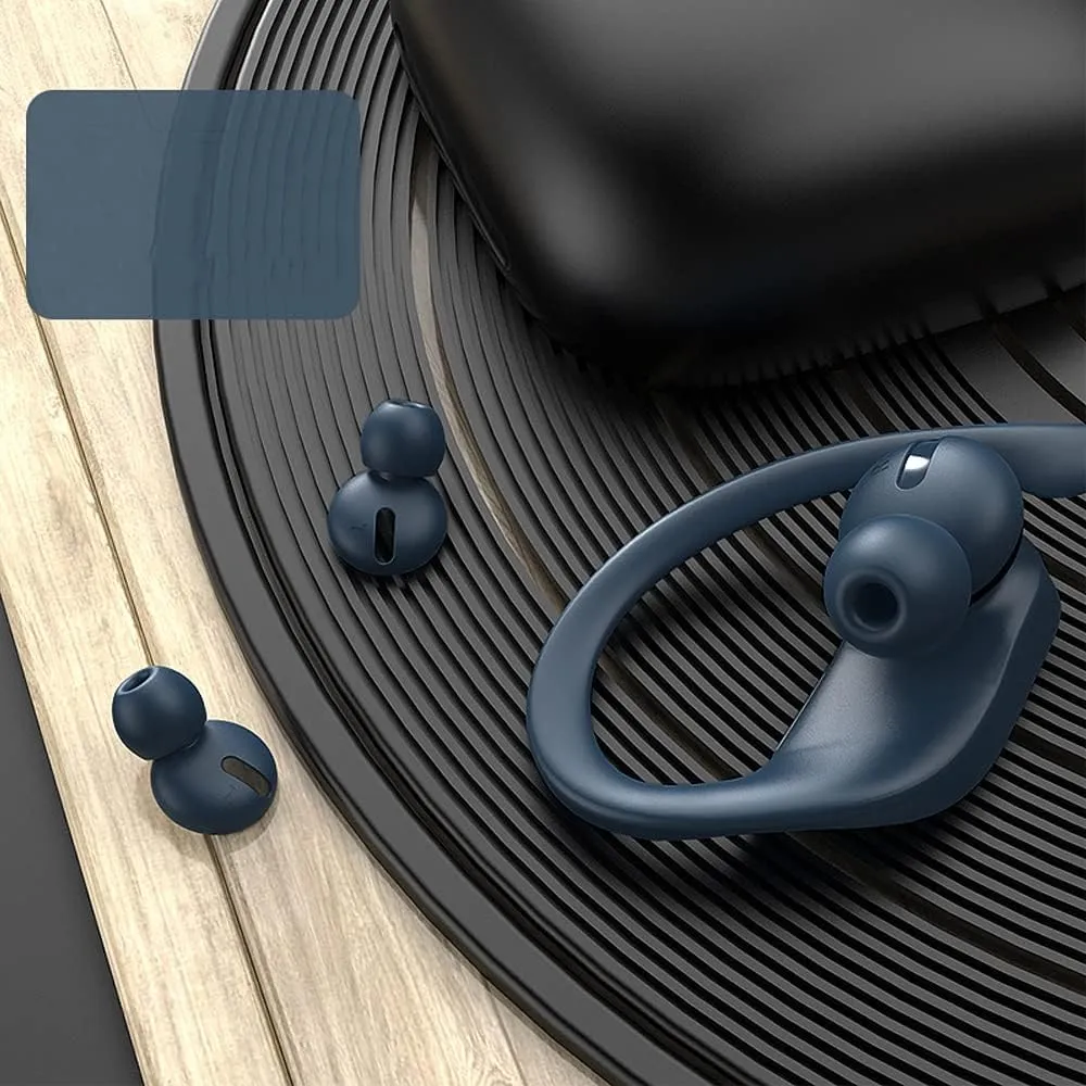Replacement Silicone Earbuds Ear Tips Eargels Buds Set Compatible with Beats by Dr. Dre Powerbeats Pro Wireless in-Ear Earphones (4 Pairs/Navy Blue)