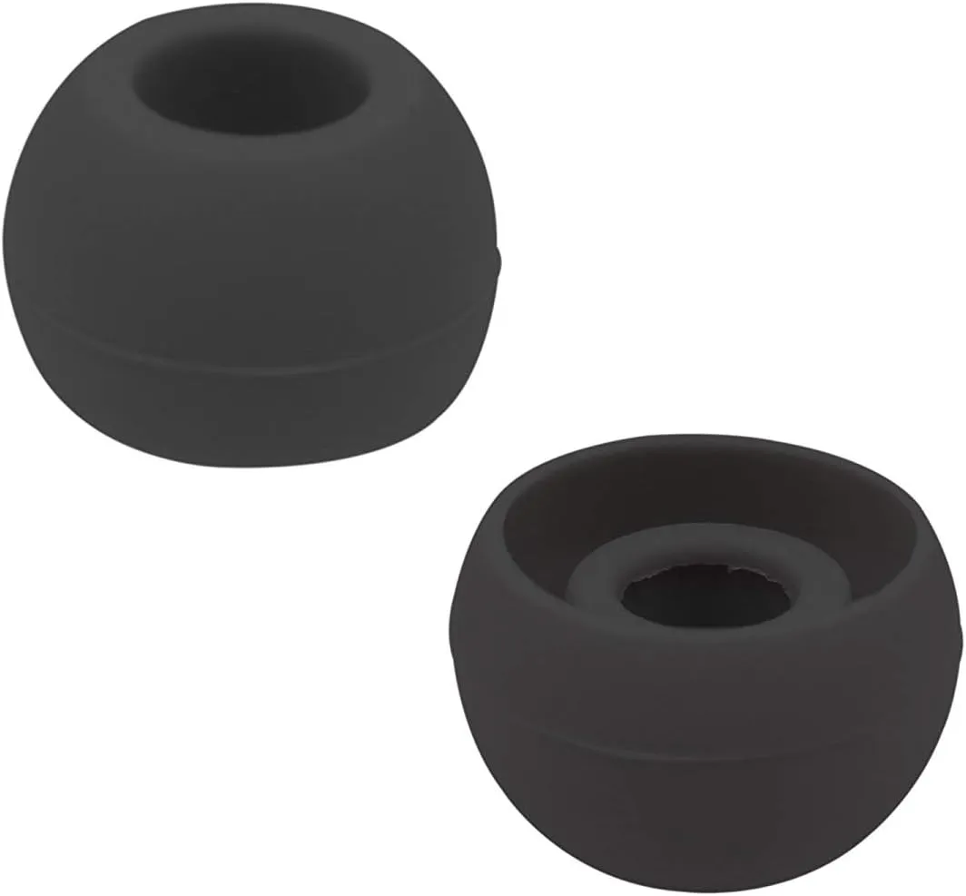 Replacement Silicone Earbuds Ear Tips Eargels Buds Set Compatible with Beats Powerbeats 3 Powerbeats 2 Wireless in-Ear Earphones (4 Pairs/Black)