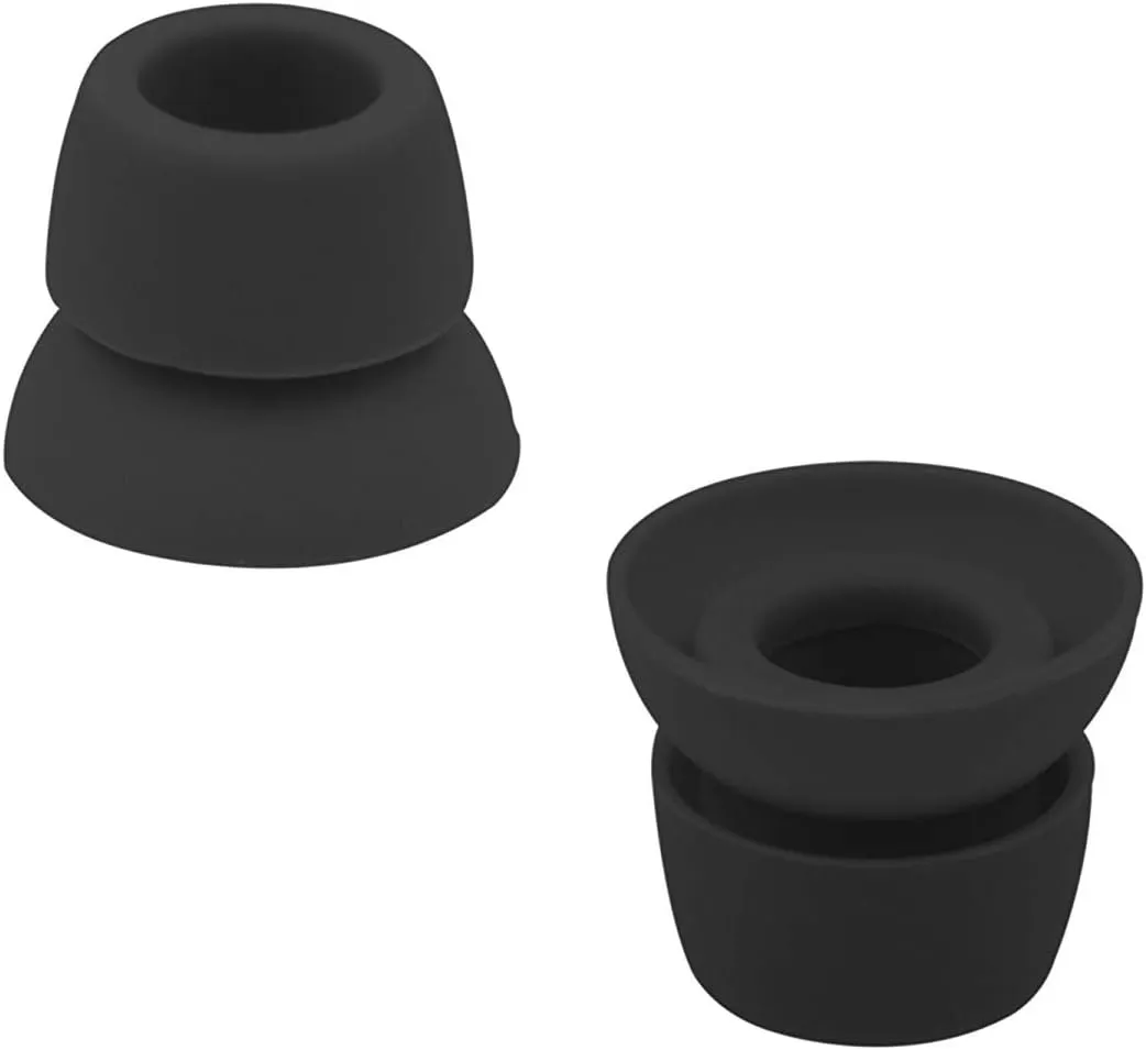 Replacement Silicone Earbuds Ear Tips Eargels Buds Set Compatible with Beats Powerbeats 3 Powerbeats 2 Wireless in-Ear Earphones (4 Pairs/Black)