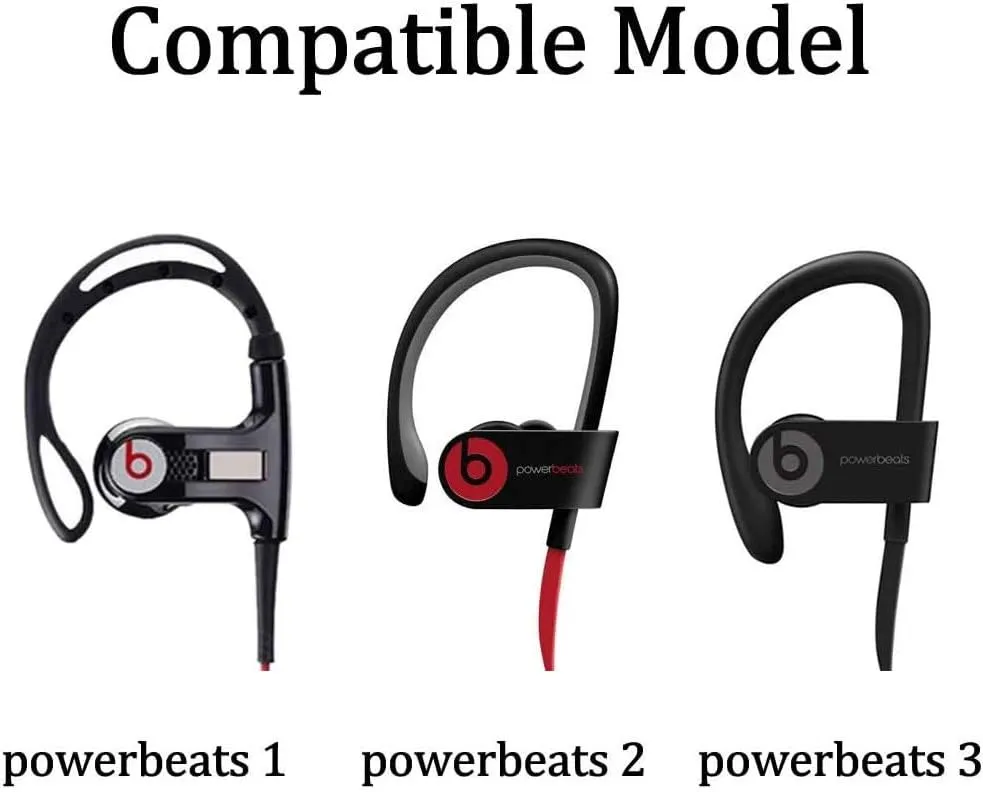 Replacement Silicone Earbuds Ear Tips Eargels Buds Set Compatible with Beats Powerbeats 3 Powerbeats 2 Wireless in-Ear Earphones (4 Pairs/Brick Red)