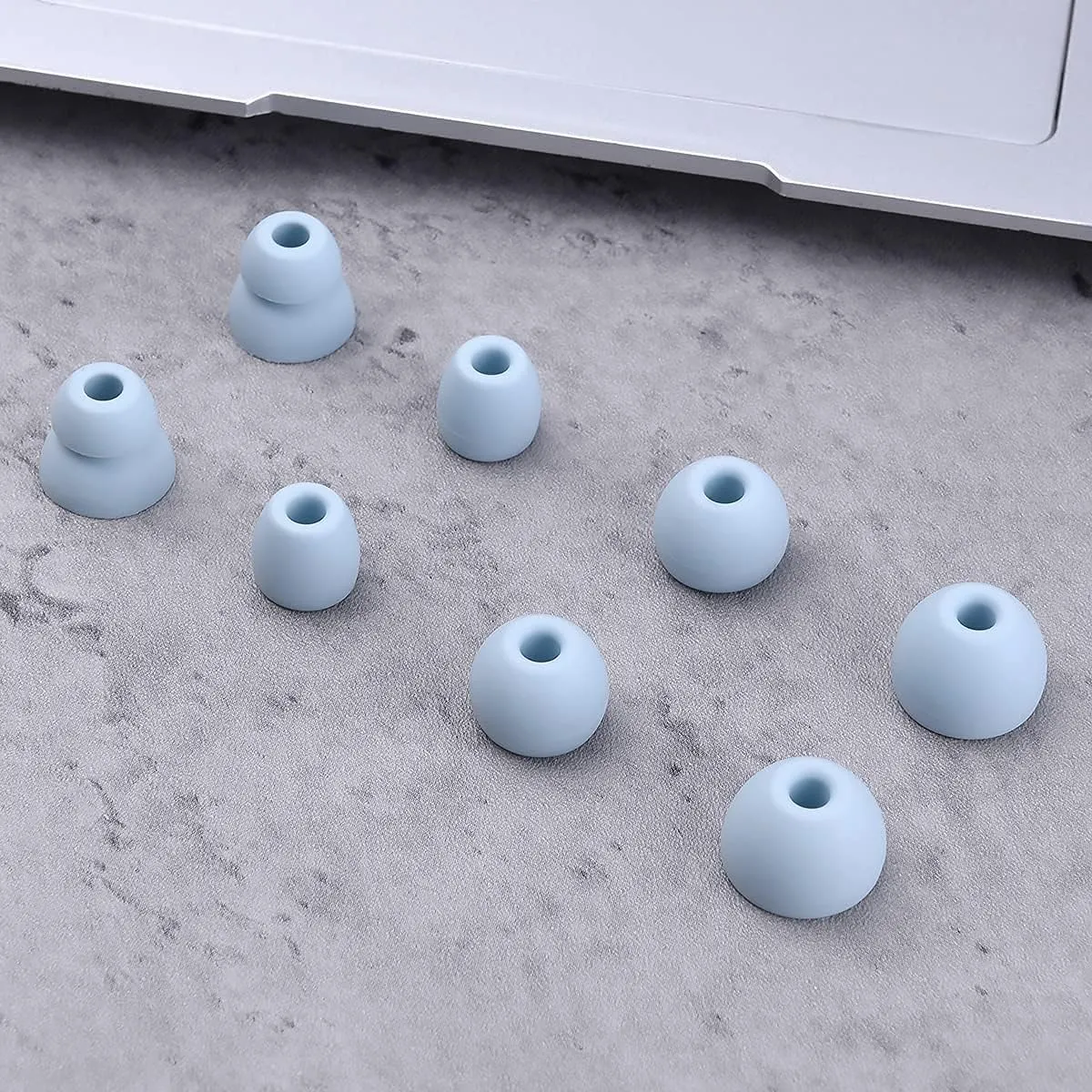 Replacement Silicone Earbuds Ear Tips Eargels Buds Set Compatible with Powerbeats Pro Wireless in-Ear Earphones (4 Pairs/Glacier Blue)