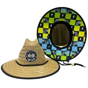 Retro Dirt Bike Checks Straw Hat (discontinuing)