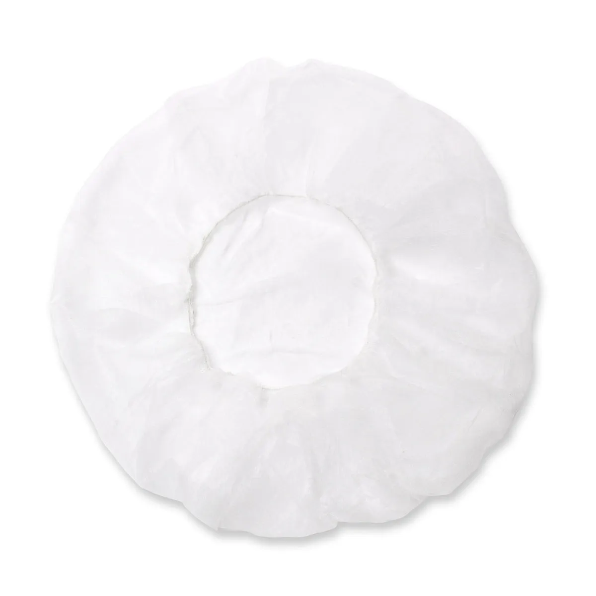 RightCare Disposable Net Bouffant Caps 24" Spunbonded with Elastic Band, White