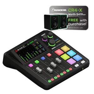 RODE RODECaster Duo Integrated Audio Production Studio with FREE Mackie CR4-X Creative Reference Series 4" Multimedia Monitors (Pair)