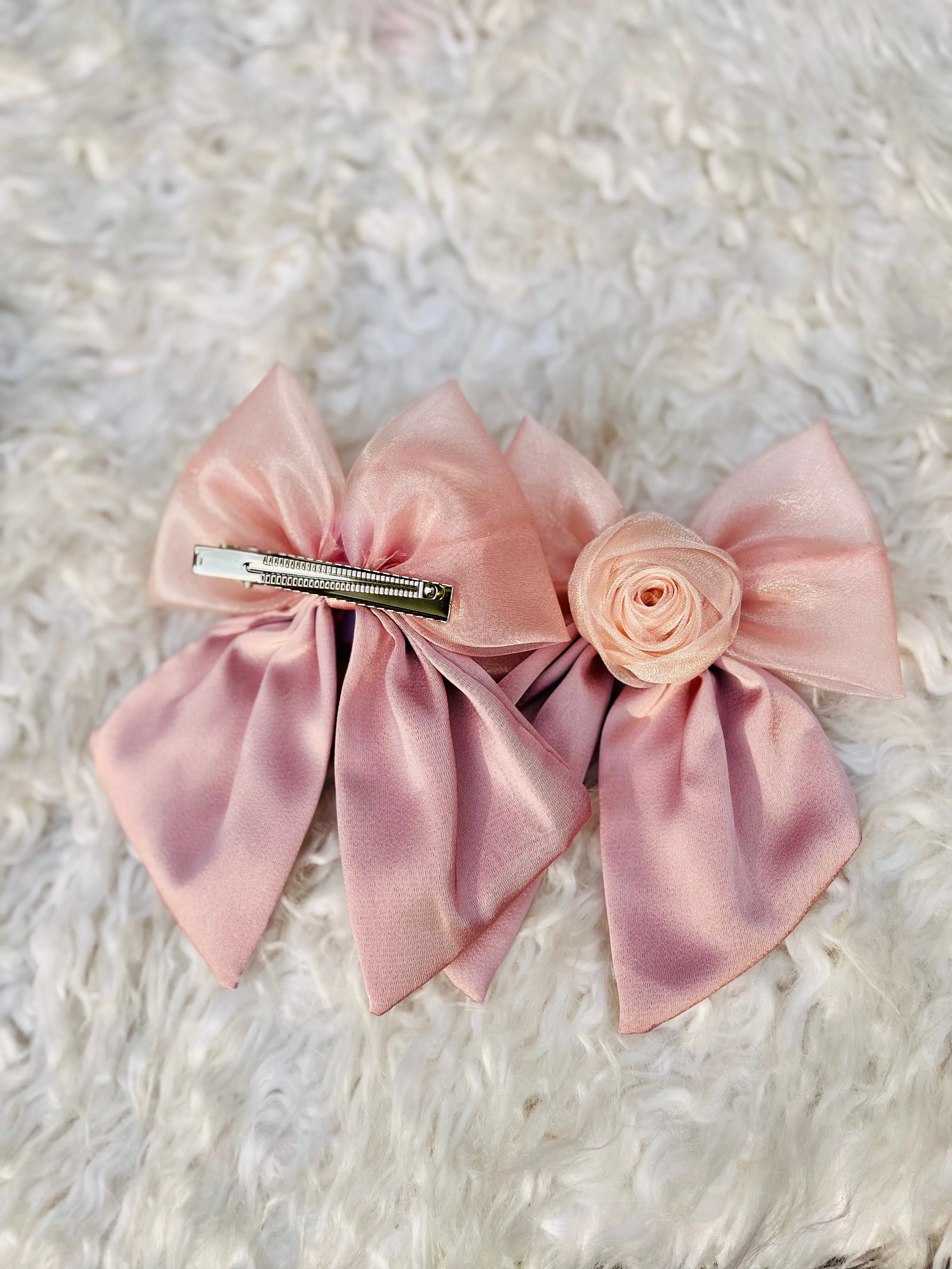 Rose bow Hair Pin 1 pc