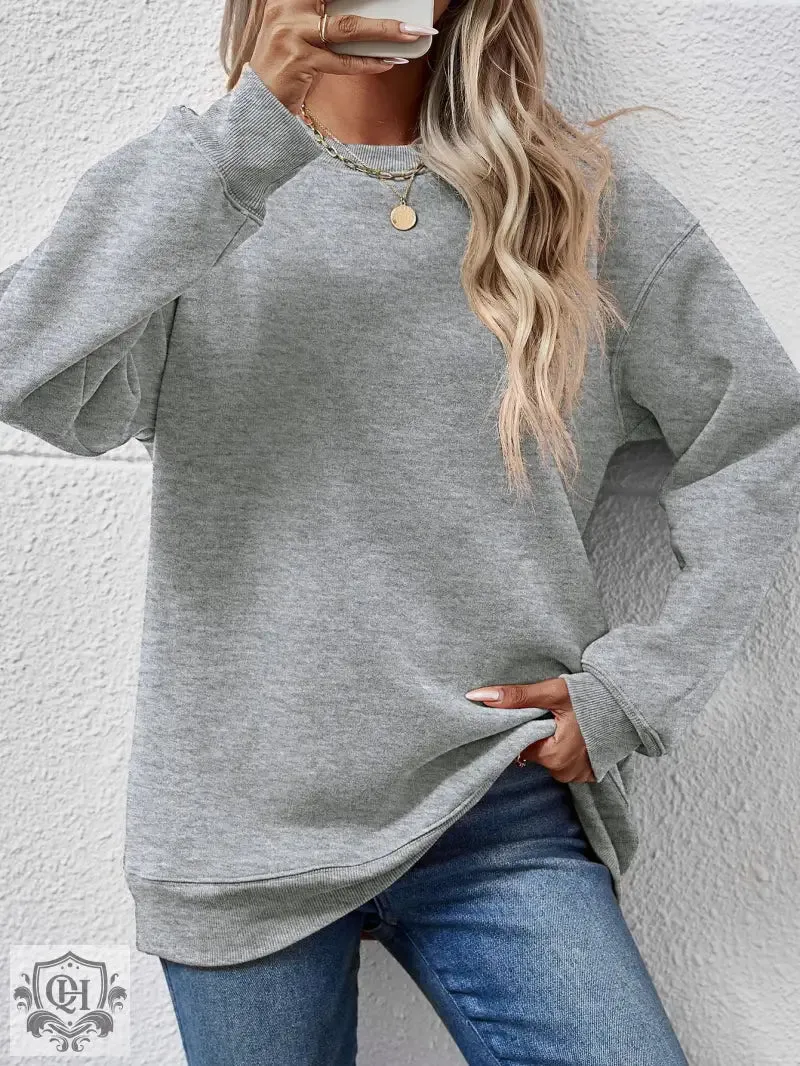 Round Neck Long Sleeve Sweatshirt