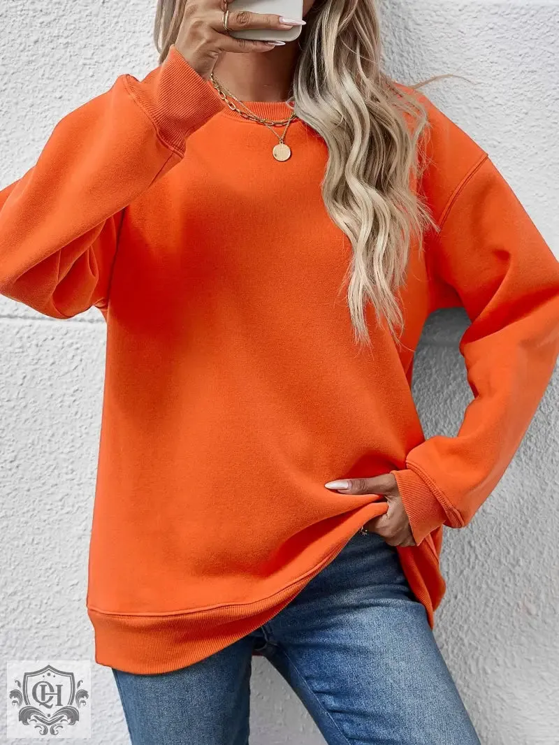Round Neck Long Sleeve Sweatshirt