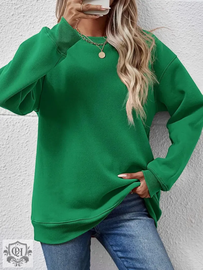 Round Neck Long Sleeve Sweatshirt